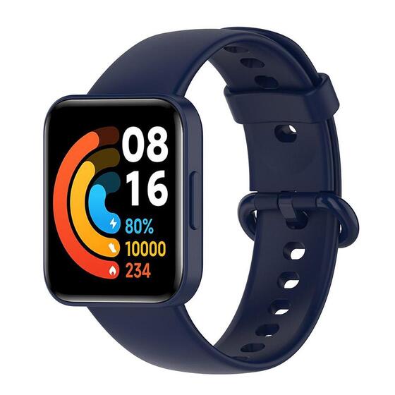 Microsonic Xiaomi Poco Watch Kordon, Silicone Sport Band Lacivert