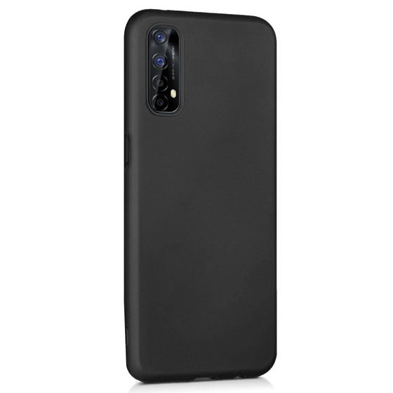 Microsonic Matte Silicone Realme 7 Kılıf Siyah