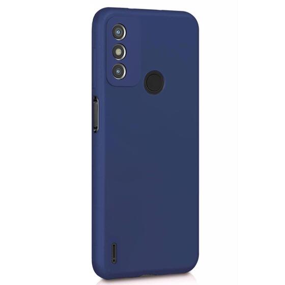 Microsonic Matte Silicone TECNO Spark 6 Go Kılıf Lacivert