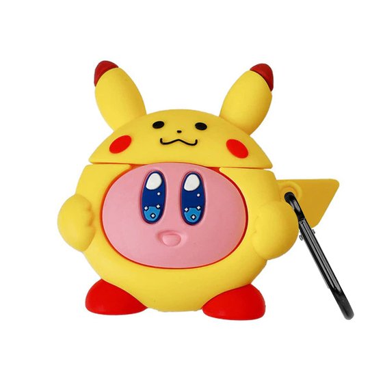 Microsonic AirPods Pro Kılıf Cartoon Figürlü Silikon Pikachu Kirby