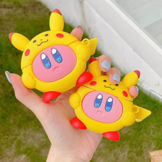 Microsonic AirPods Pro Kılıf Cartoon Figürlü Silikon Pikachu Kirby