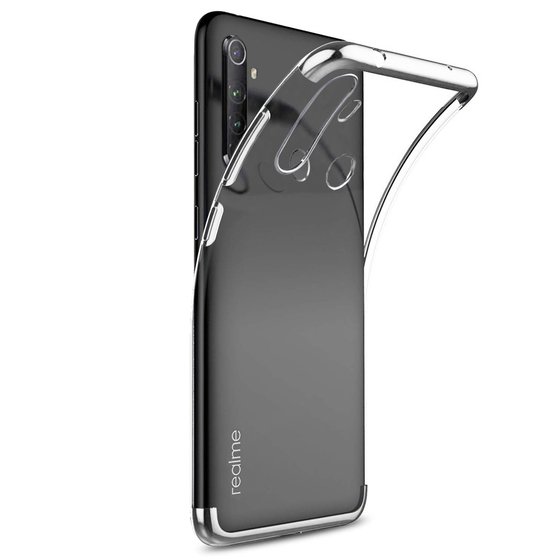 Microsonic Realme 6i Kılıf Skyfall Transparent Clear Gümüş