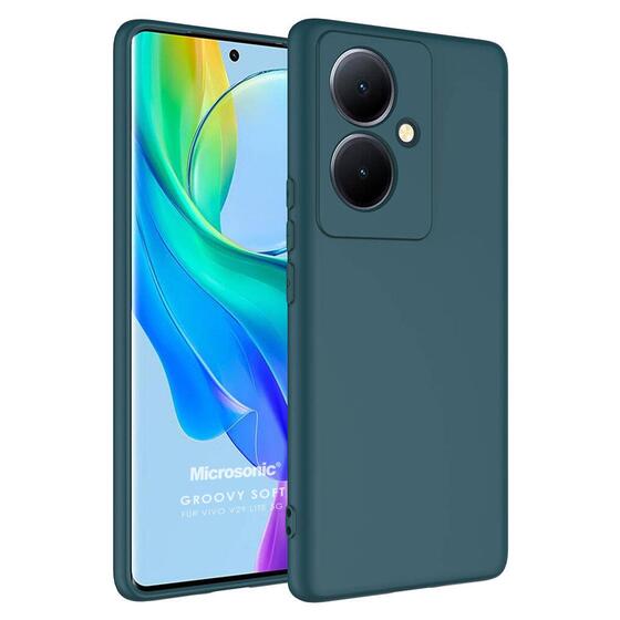 Microsonic Vivo V29 Lite 5G Kılıf Groovy Soft Koyu Yeşil