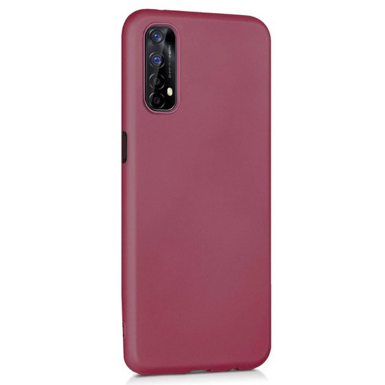 Microsonic Matte Silicone Realme 7 Kılıf Mor