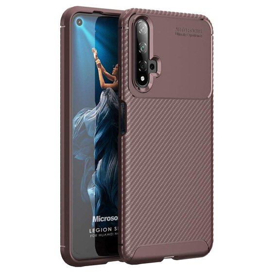 Microsonic Huawei Nova 5T Kılıf Legion Series Kahverengi