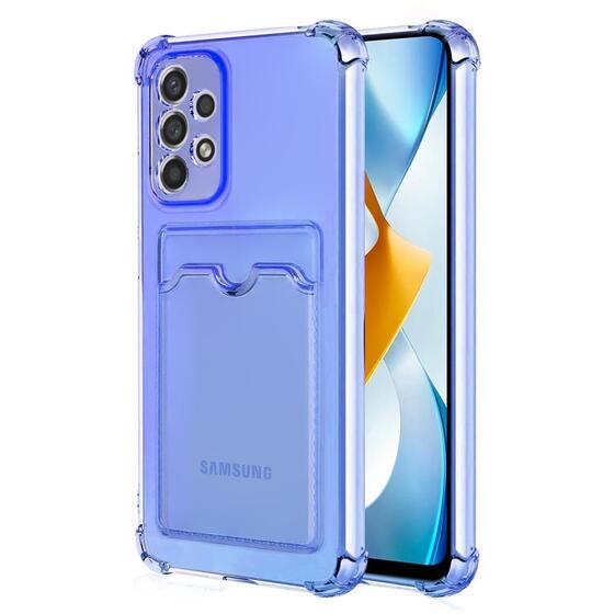 Microsonic Samsung Galaxy A73 5G Card Slot Shock Kılıf Mavi