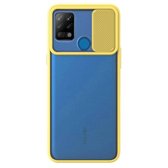 Microsonic TECNO Pova Kılıf Slide Camera Lens Protection Sarı