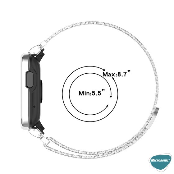 Microsonic Xiaomi Poco Watch Milanese Loop Kordon Siyah