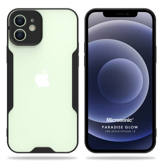 Microsonic Apple iPhone 12 Kılıf Paradise Glow Siyah