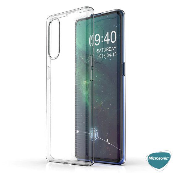 Microsonic Oppo Find X2 Kılıf Transparent Soft Beyaz