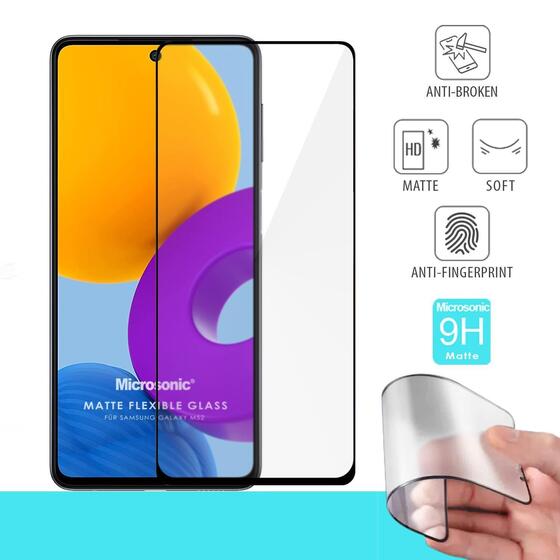 Microsonic Samsung Galaxy M52 Seramik Matte Flexible Ekran Koruyucu Siyah