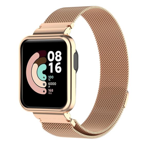Microsonic Xiaomi Poco Watch Milanese Loop Kordon Rose Gold