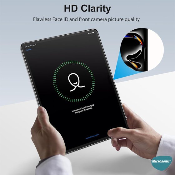 Microsonic Apple iPad Air 13 2025 (A3268-A3269) Tempered Glass Cam Ekran Koruyucu