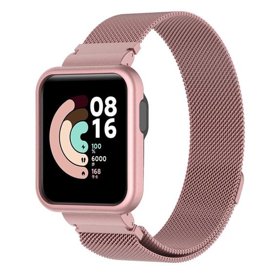 Microsonic Xiaomi Poco Watch Milanese Loop Kordon Pembe