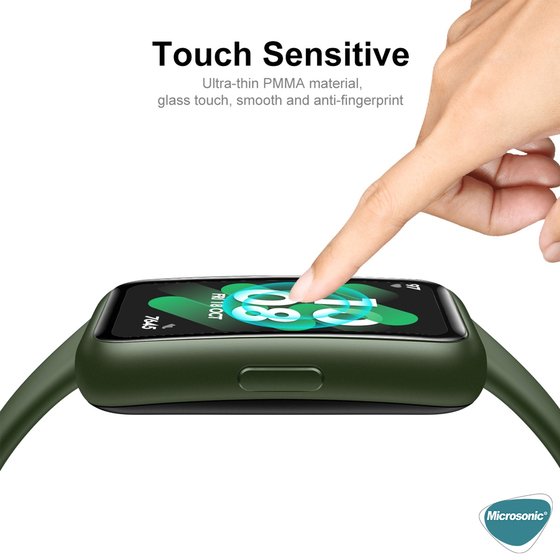 Microsonic Xiaomi Smart Band 9 Active Tam Kaplayan Nano Cam Ekran Koruyucu Siyah