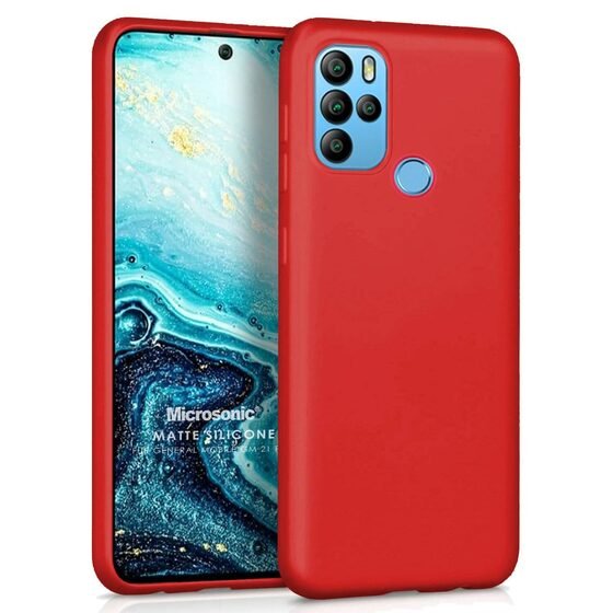 Microsonic Matte Silicone General Mobile GM 21 Pro Kılıf Kırmızı