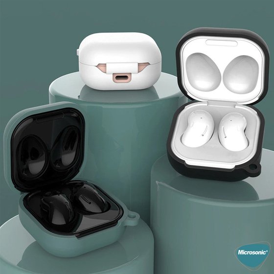 Microsonic Samsung Galaxy Buds 2 Pro Kılıf Askılı Mat Silikon Bebe Mavisi