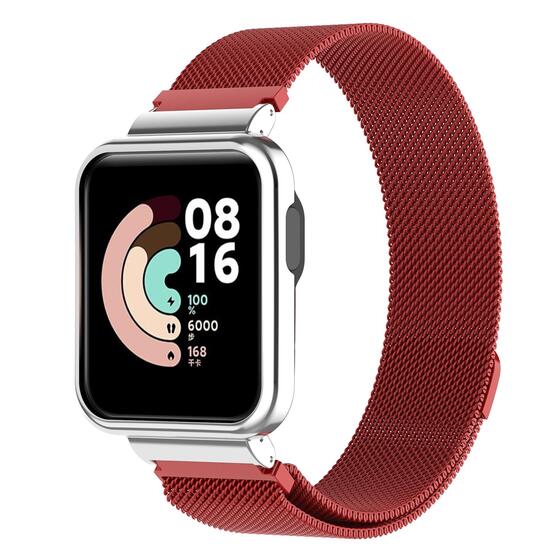 Microsonic Xiaomi Poco Watch Milanese Loop Kordon Kırmızı