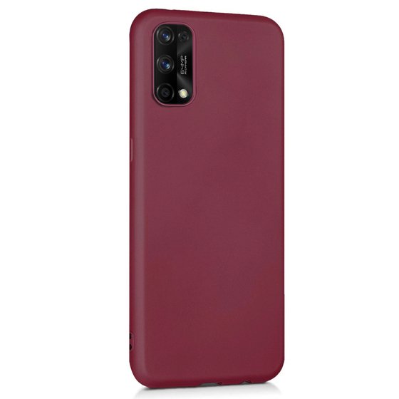 Microsonic Matte Silicone Realme 7 Pro Kılıf Mor