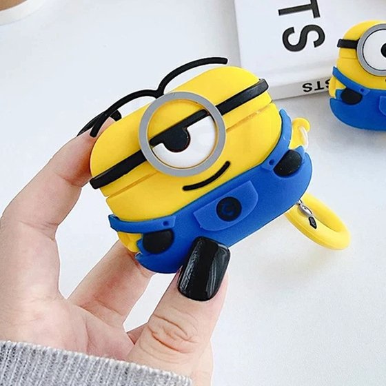 Microsonic AirPods Pro Kılıf Cartoon Figürlü Silikon Minion Stuart