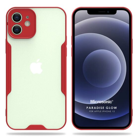 Microsonic Apple iPhone 12 Kılıf Paradise Glow Kırmızı