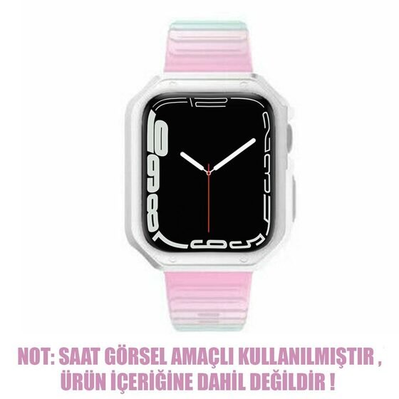 Microsonic Apple Watch 3 42mm Kordon Fullbody Quadra Resist Pembe Mavi