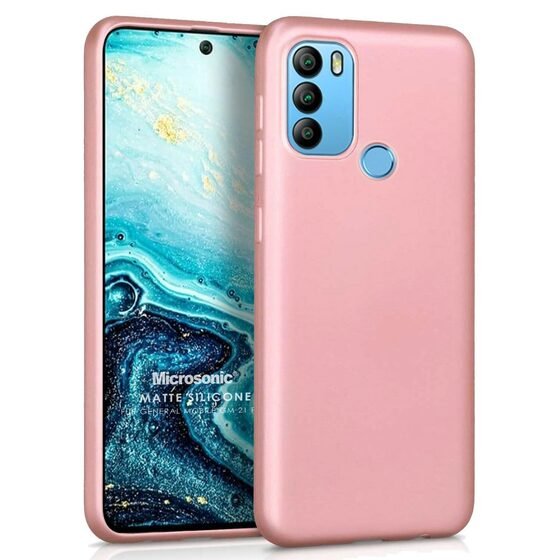 Microsonic Matte Silicone General Mobile GM 21 Plus Kılıf Rose Gold