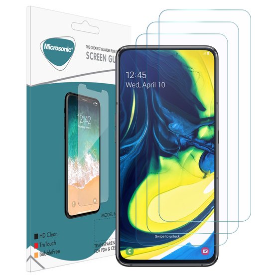 Microsonic Samsung Galaxy A80 Ekran Koruyucu Nano Cam (3'lü Paket)