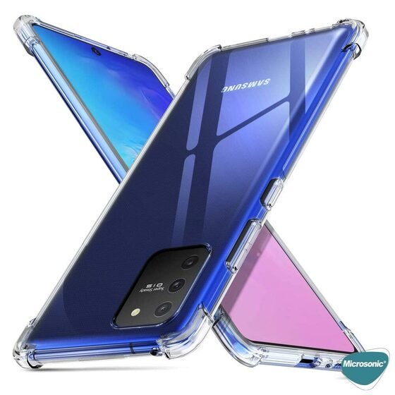 Microsonic Samsung Galaxy A91 Kılıf Shock Absorbing Şeffaf