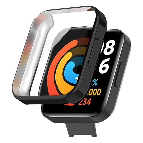 Microsonic Xiaomi Poco Watch Kılıf 360 Full Round Soft Silicone Siyah