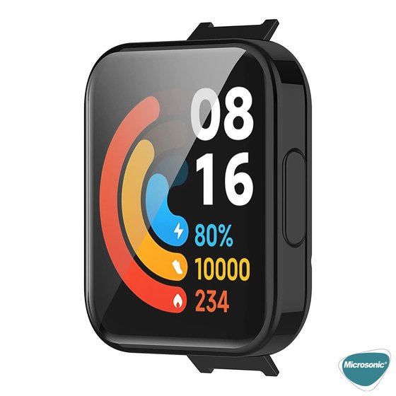 Microsonic Xiaomi Poco Watch Kılıf 360 Full Round Soft Silicone Siyah