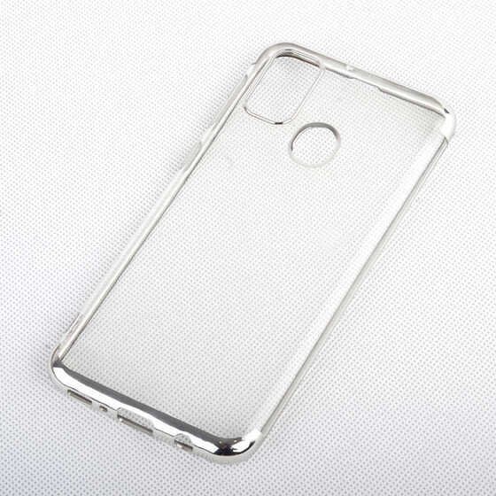 Microsonic Samsung Galaxy M31 Kılıf Skyfall Transparent Clear Gümüş