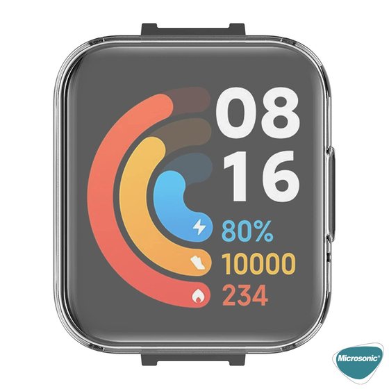 Microsonic Xiaomi Poco Watch Kılıf 360 Full Round Soft Silicone Şeffaf