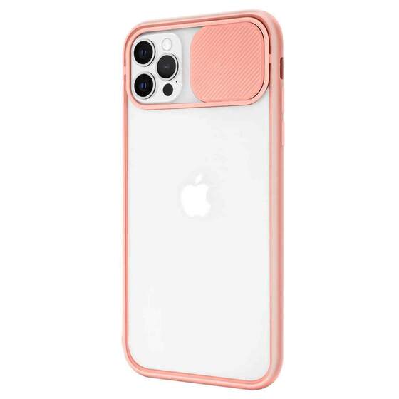 Microsonic Apple iPhone 13 Pro Max Kılıf Slide Camera Lens Protection Pembe