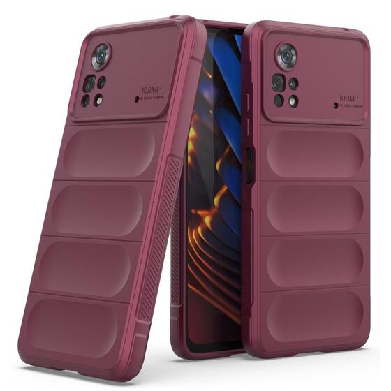 Microsonic Xiaomi Poco X4 Pro 5G Kılıf Oslo Prime Bordo