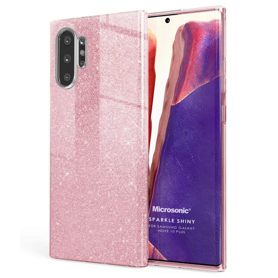 Microsonic Samsung Galaxy Note 10 Plus Kılıf Sparkle Shiny Rose Gold