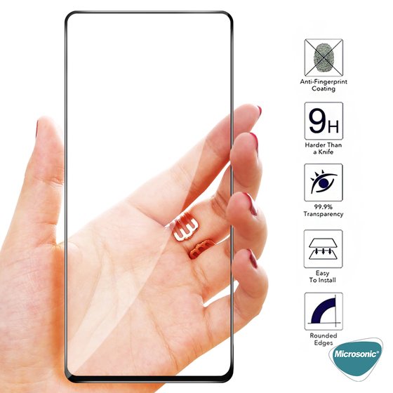 Microsonic Xiaomi Redmi Note 13 4G Tam Kaplayan Temperli Cam Ekran Koruyucu Siyah
