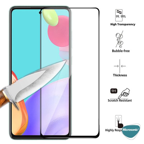 Microsonic Xiaomi Redmi Note 13 4G Tam Kaplayan Temperli Cam Ekran Koruyucu Siyah