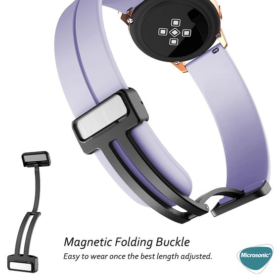 Microsonic Amazfit Cheetah (Round) Kordon Ribbon Line Gri