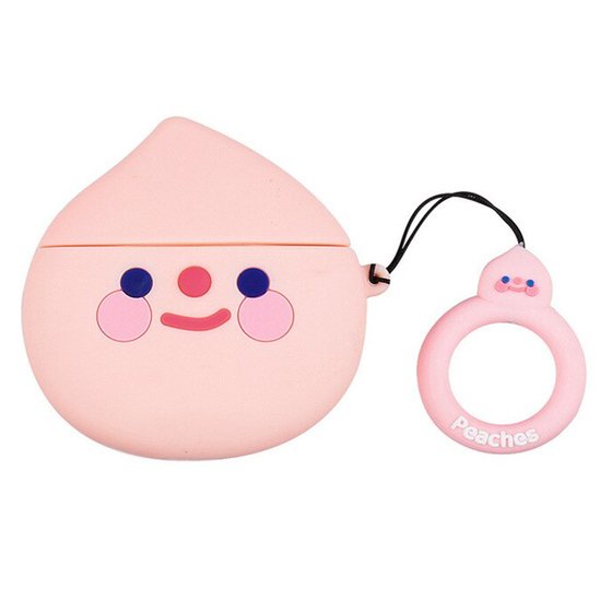 Microsonic AirPods Pro Kılıf Cartoon Figürlü Silikon Cute Peach