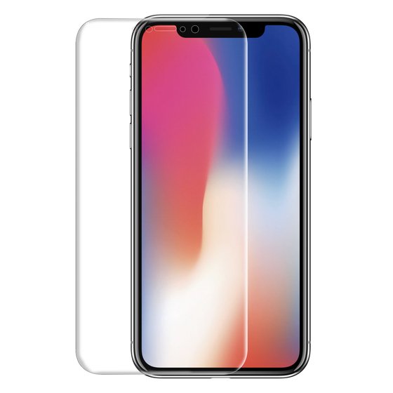 Microsonic Apple iPhone XS (5.8'') Kavisler Dahil Tam Ekran Kaplayıcı Şeffaf Koruyucu Film