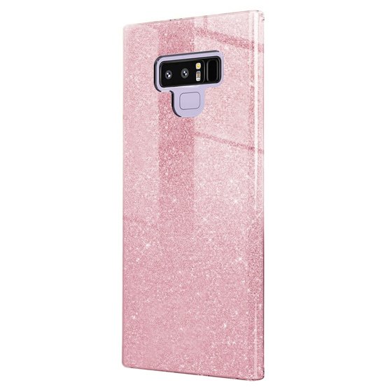 Microsonic Samsung Galaxy Note 9 Kılıf Sparkle Shiny Rose Gold