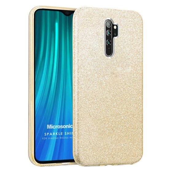 Microsonic Xiaomi Redmi Note 8 Pro Kılıf Sparkle Shiny Gold