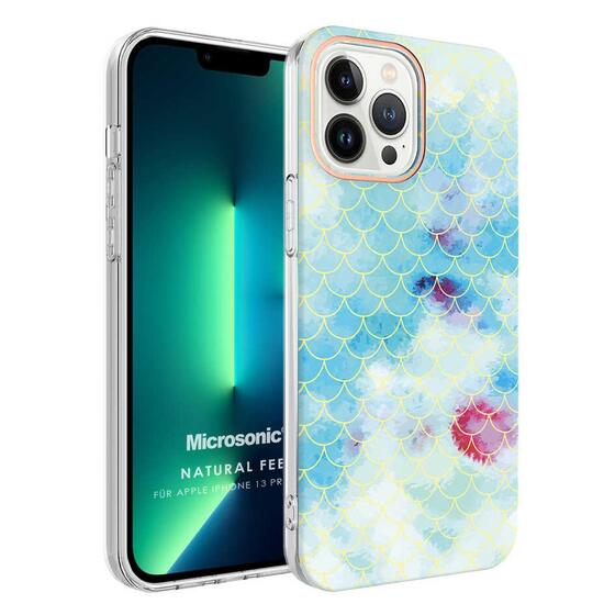 Microsonic Apple iPhone 13 Pro Max Natural Feel Desenli Kılıf Fish Scale