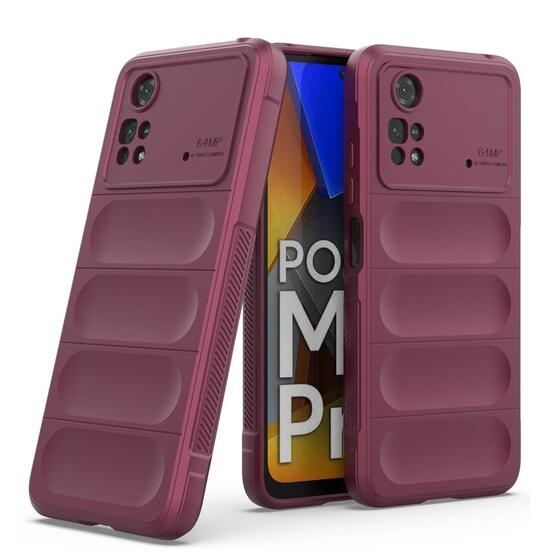 Microsonic Xiaomi Poco M4 Pro 4G Kılıf Oslo Prime Bordo