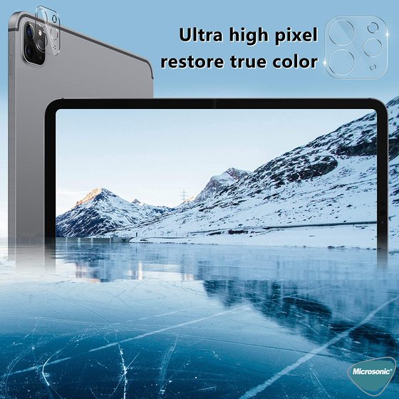 Microsonic Apple iPad Pro 11 2024 (A2836-A2837) Kamera Lens Koruma Camı V2 Siyah