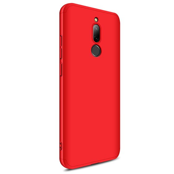 Microsonic Xiaomi Redmi 8 Kılıf Double Dip 360 Protective Kırmızı