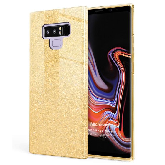 Microsonic Samsung Galaxy Note 9 Kılıf Sparkle Shiny Gold