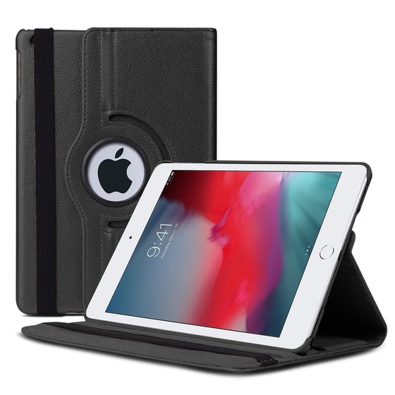 Microsonic Apple iPad Mini 5 7.9'' 2019 (A2133-A2124-A2125-A2126) Kılıf 360 Rotating Stand Deri Siyah