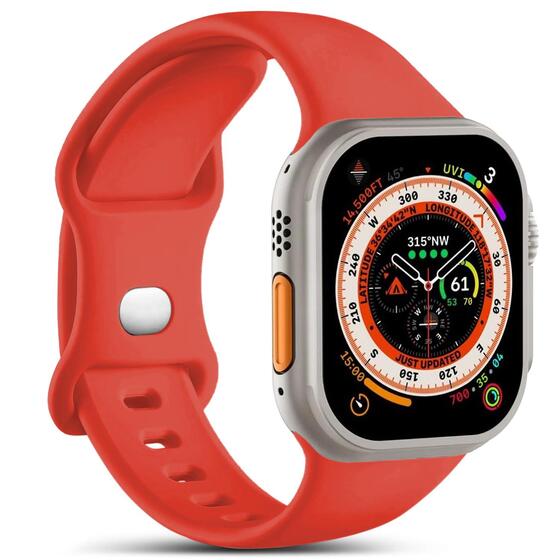 Microsonic Apple Watch Series 10 46mm Kordon ActiveFlex Wristband Kırmızı